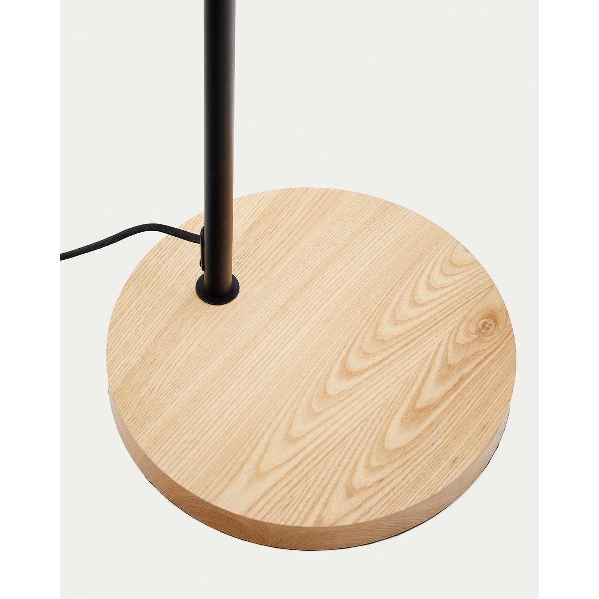 150cm Uzair Ash Wood & Metal Floor Lamp