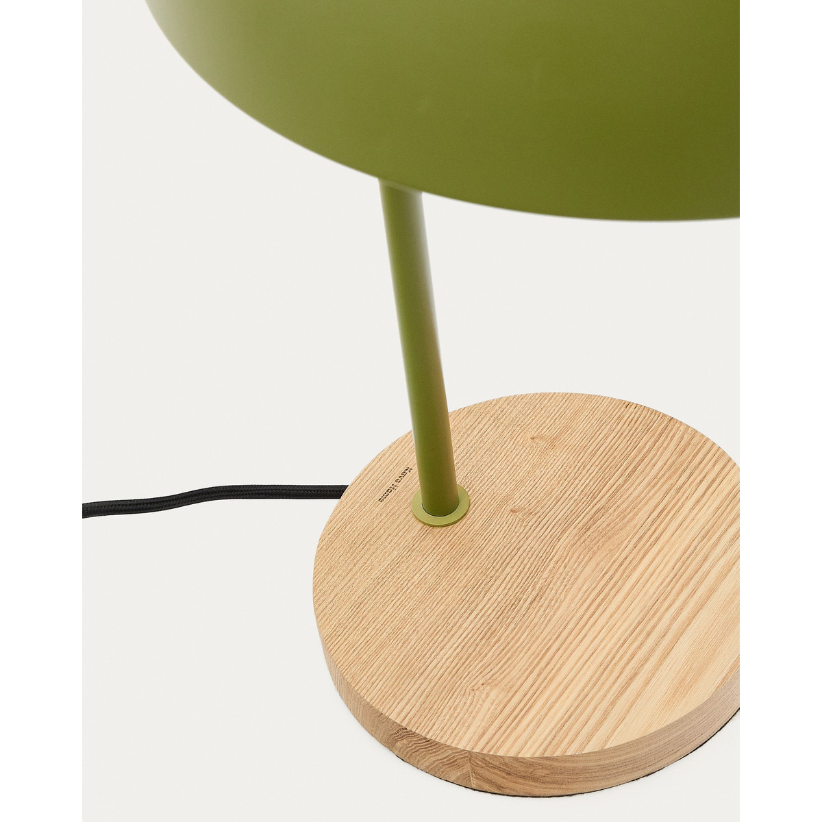 49cm Uzair Ash Wood & Metal Table Lamp