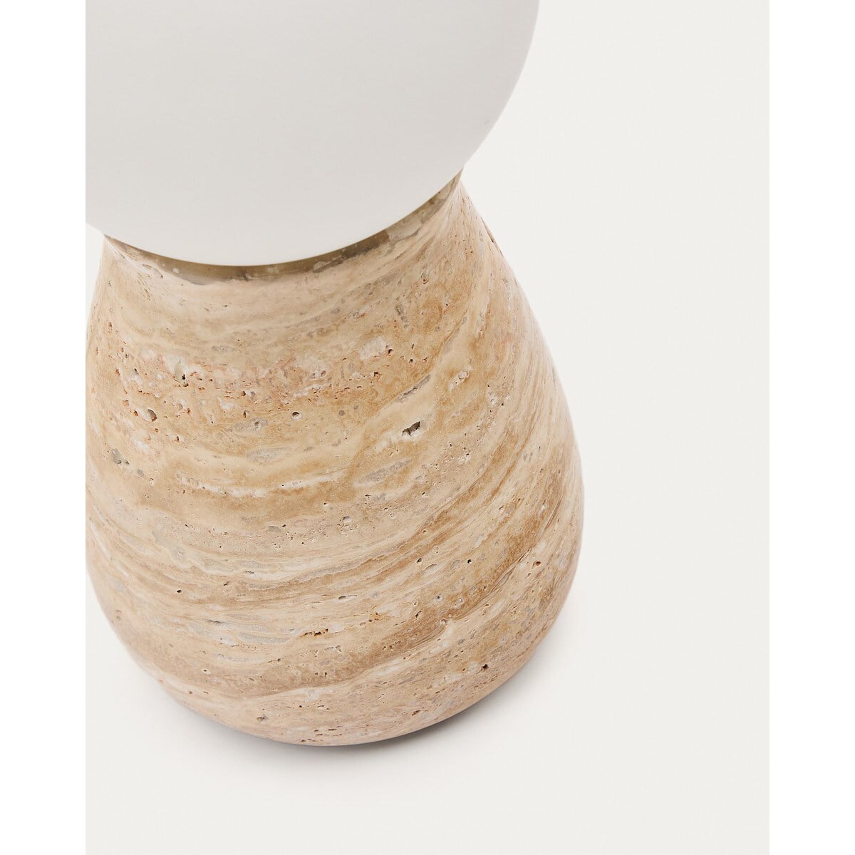 32cm Niamh Travertine Table Lamp