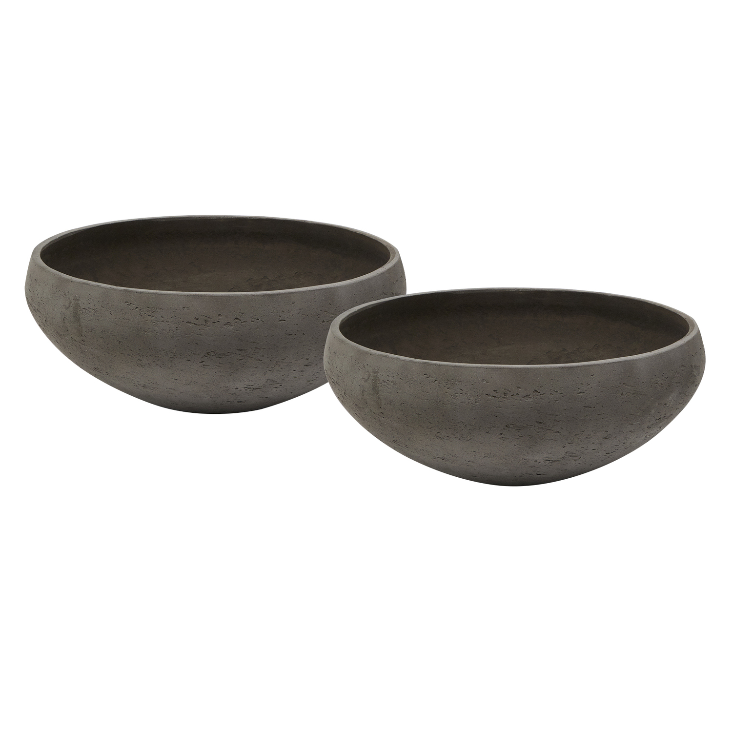 2 Piece Caribou Cement Planter Set