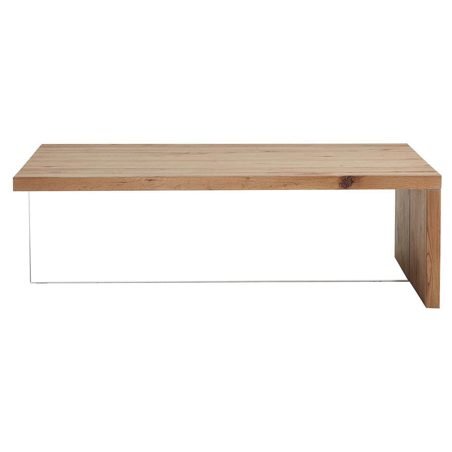 Zinnia Oak & Glass Coffee Table