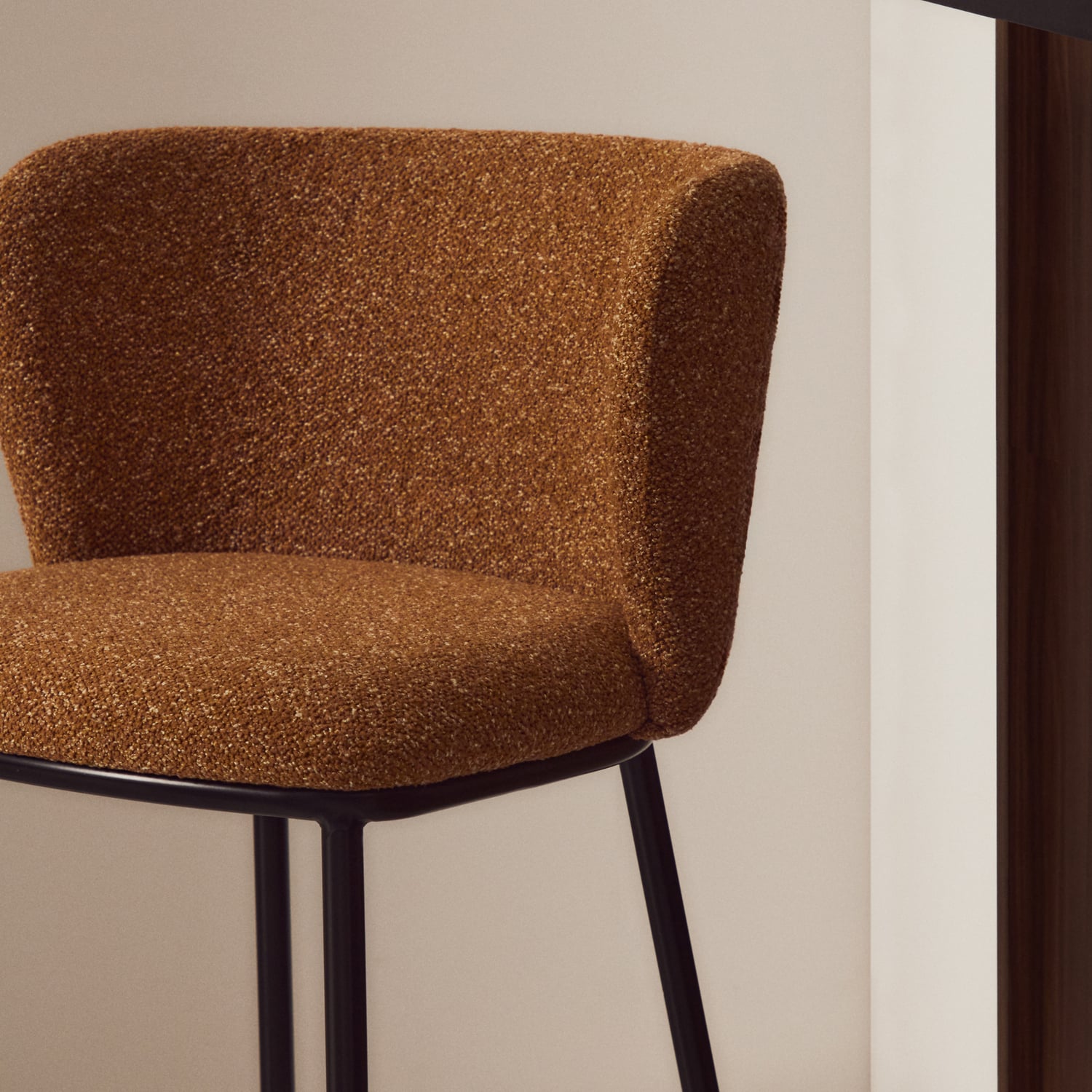 65cm Zoe Chenille Bar Stool