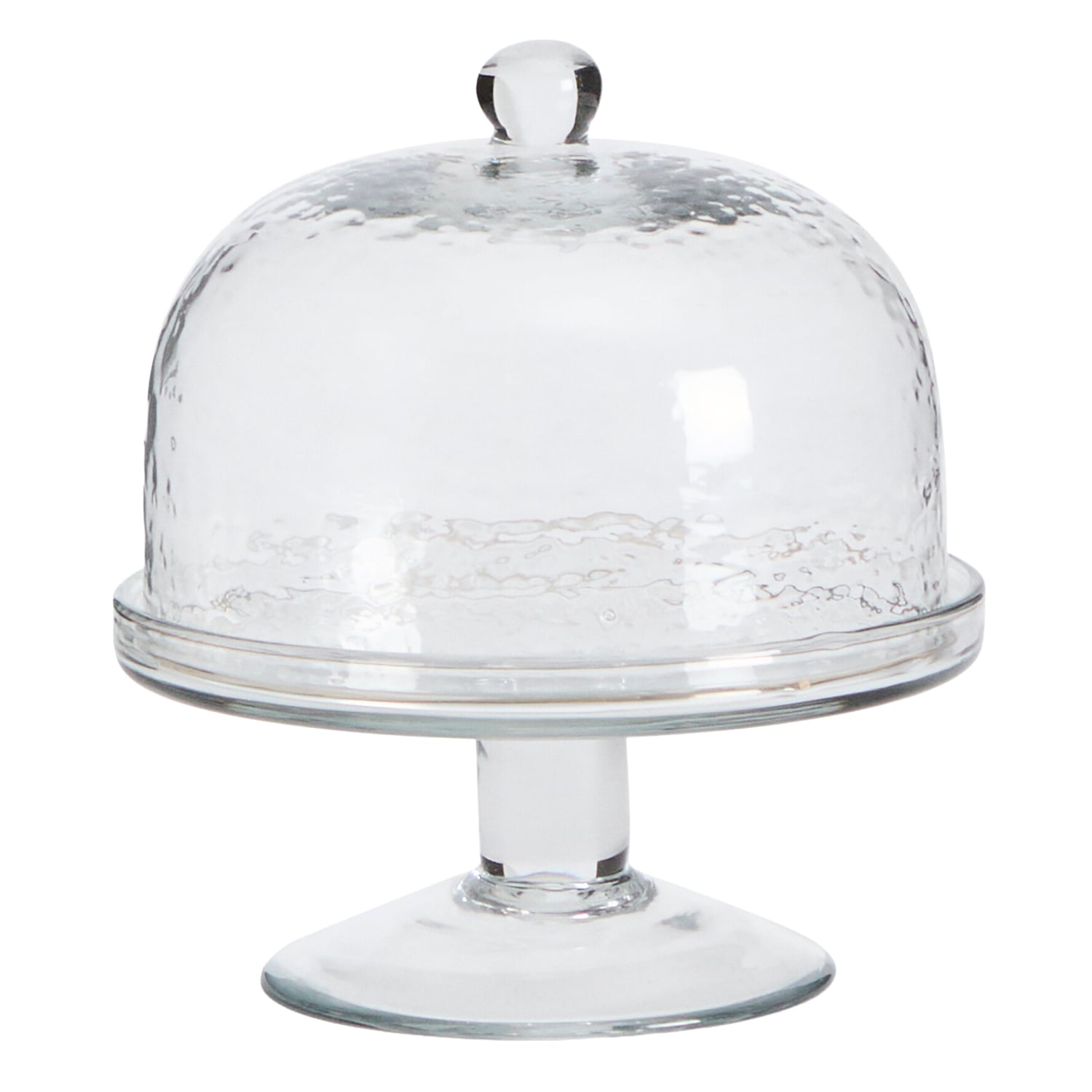 Kayden Recycled Glass Cake Stand with Dome