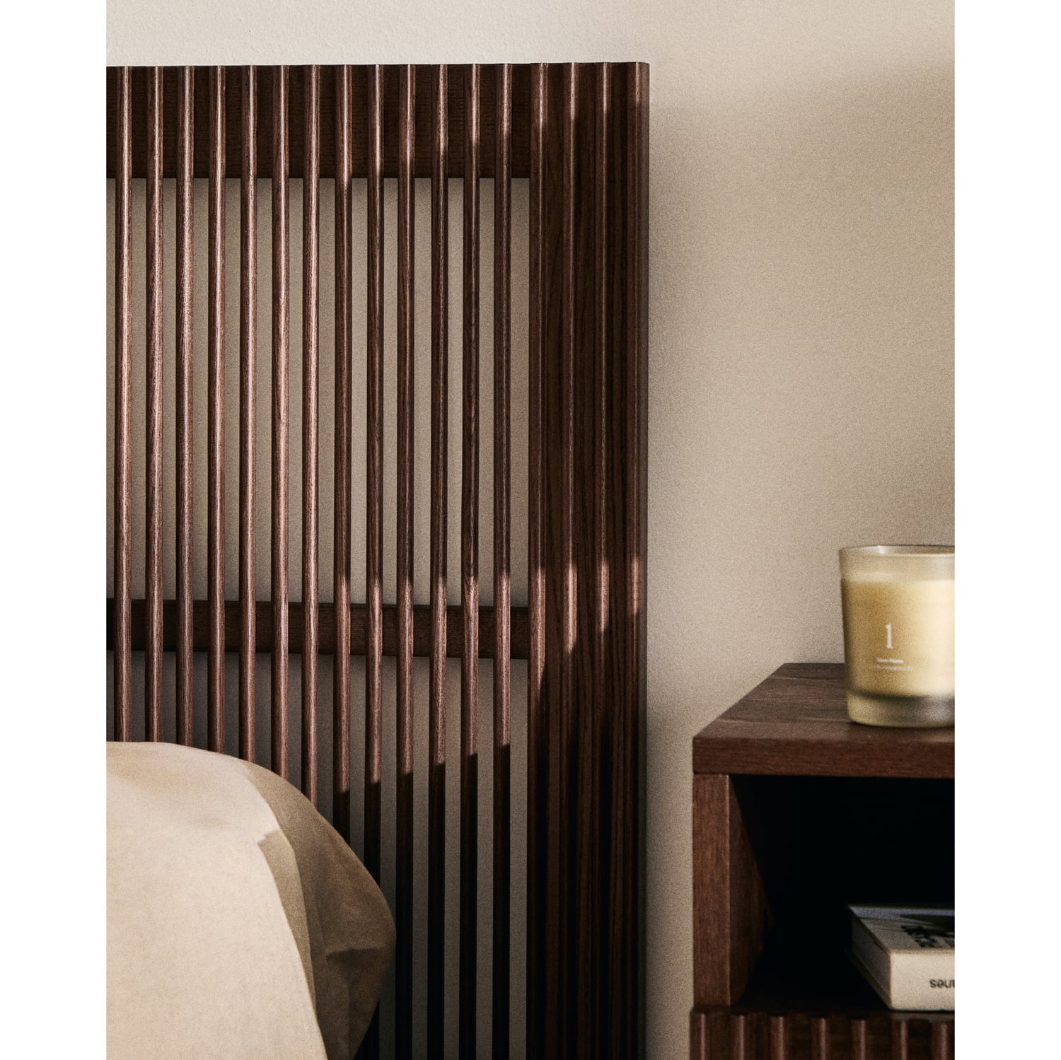 Walnut Ash Wood Camila Bedhead