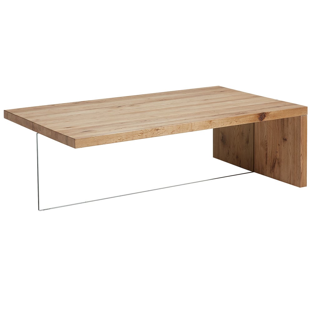 Zinnia Oak & Glass Coffee Table