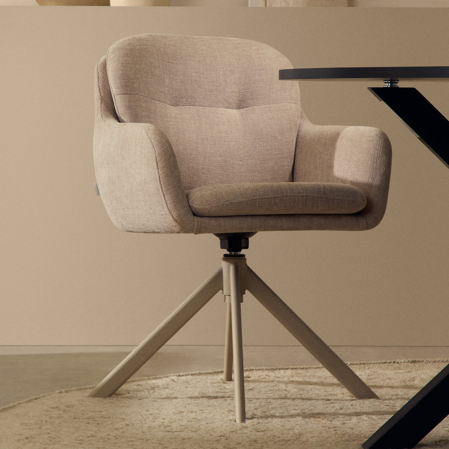 Seymour-Chenille-Swivel-Armchair