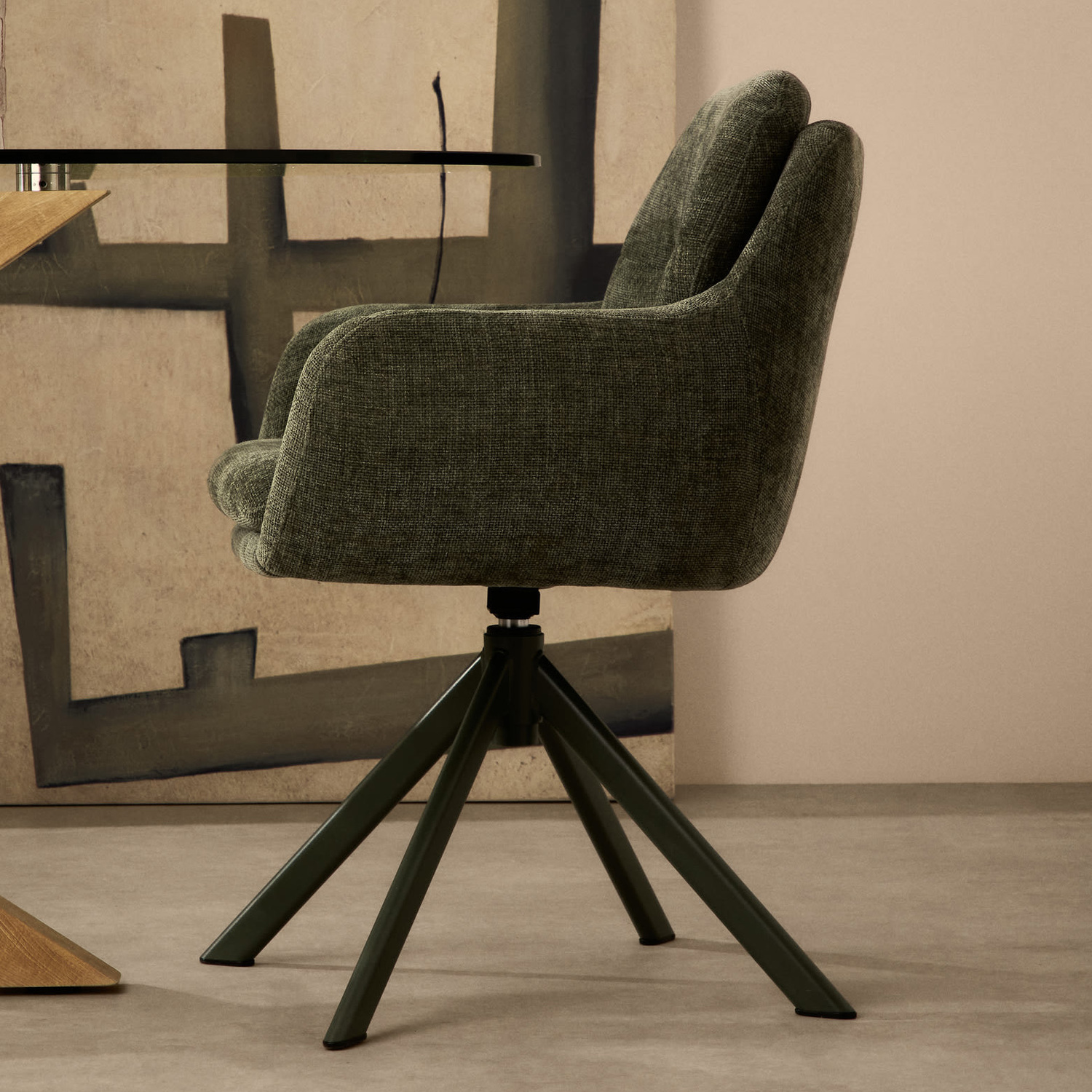 Seymour-Chenille-Swivel-Armchair