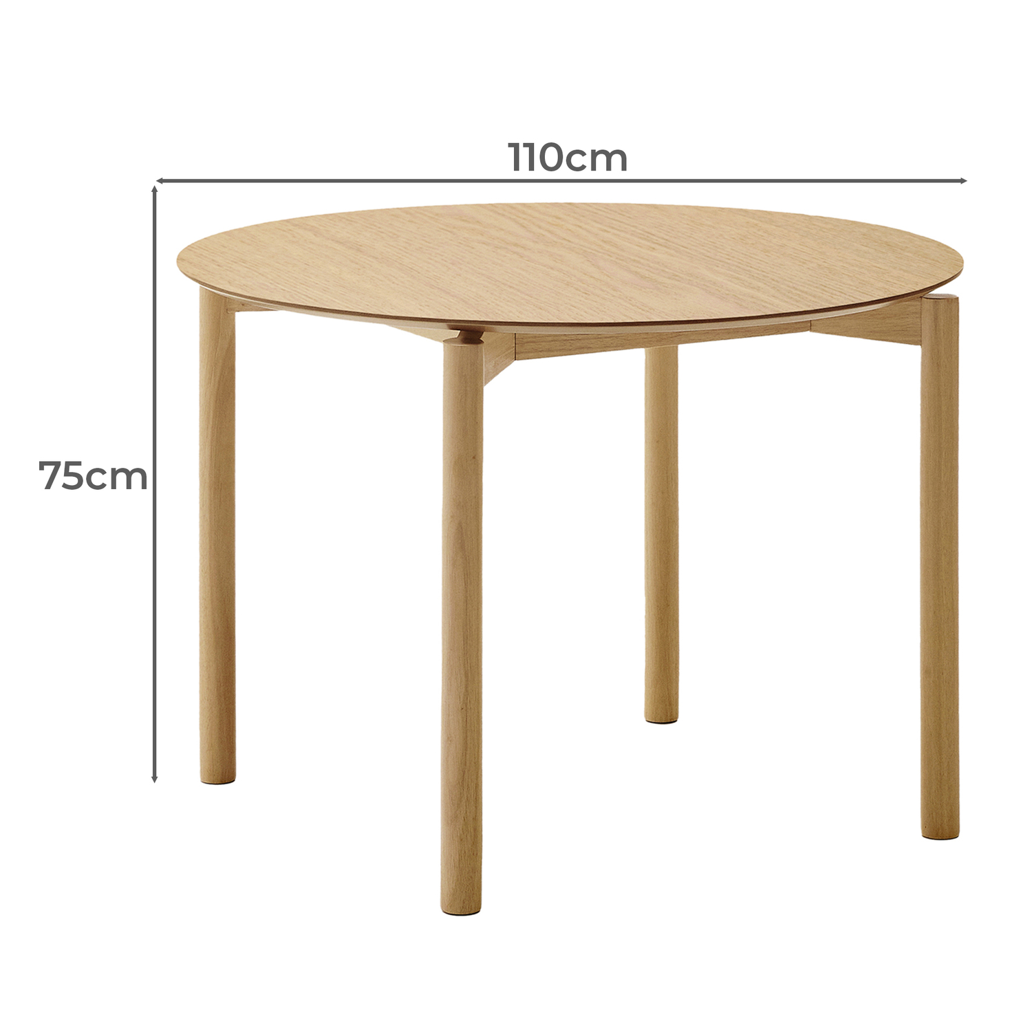 Venice Round Rubberwood Dining Table