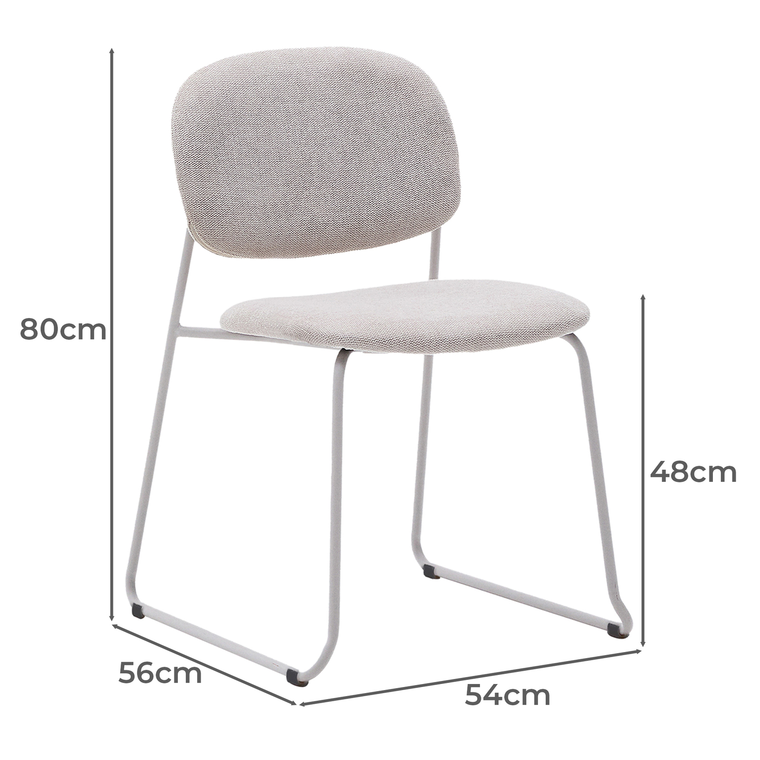 Haven Chenille Armless Dining Chairs