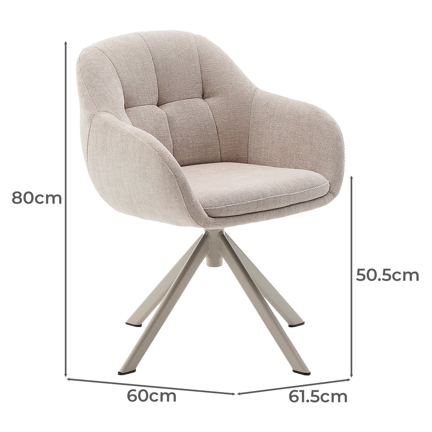 Meriden Chenille Swivel Armchair