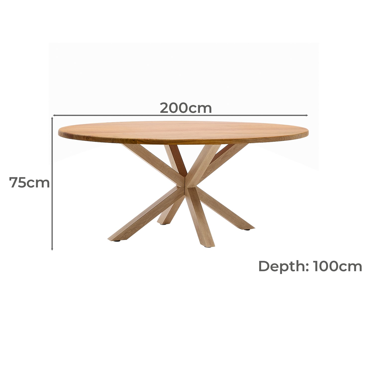 Argo Oval Acacia Wood Dining Table