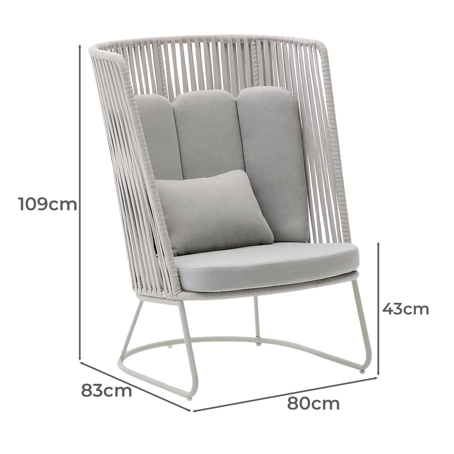 Hanes High-Back Outdoor Lounge Chair