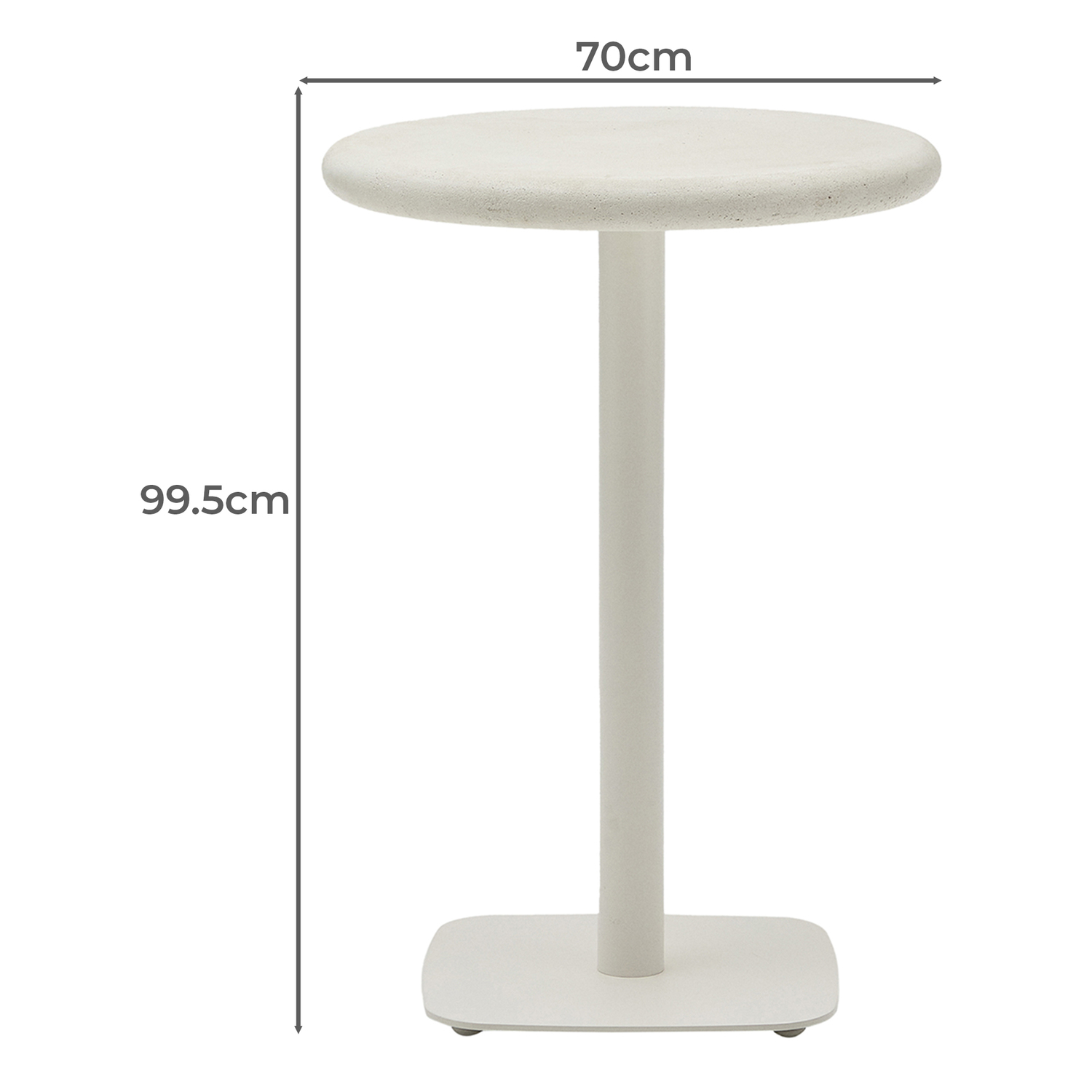 Brea Round Cement Outdoor Bar Table