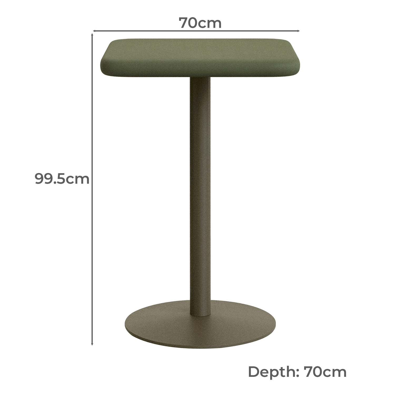Claire Square Outdoor Bar Table