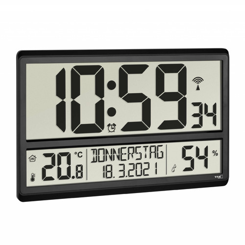 36cm Radio Controlled Clock with Room Climate