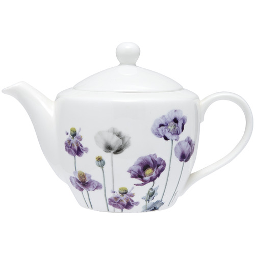3 Piece Purple Poppies AWM Teapot & Teacup Set