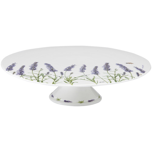 2 Piece Lavender Fields Footed Cake Stand & Server Set Temple & ster