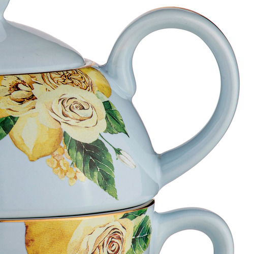 3 Piece Citrus Blooms 450ml Tea For One Set
