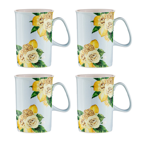 Citrus Blooms 350ml New Bone China Mugs