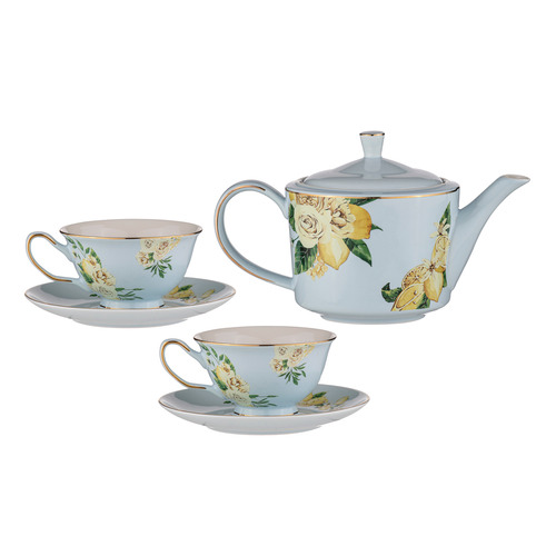 3 Piece Citrus Blooms Tea Set