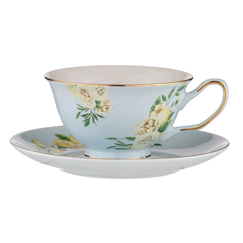Citrus Blooms 225ml Teacup & Saucer