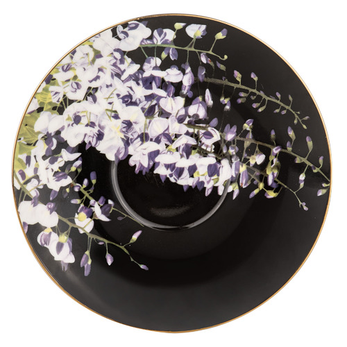 Dark Florals Wisteria 380ml New Bone China Cup & Saucer