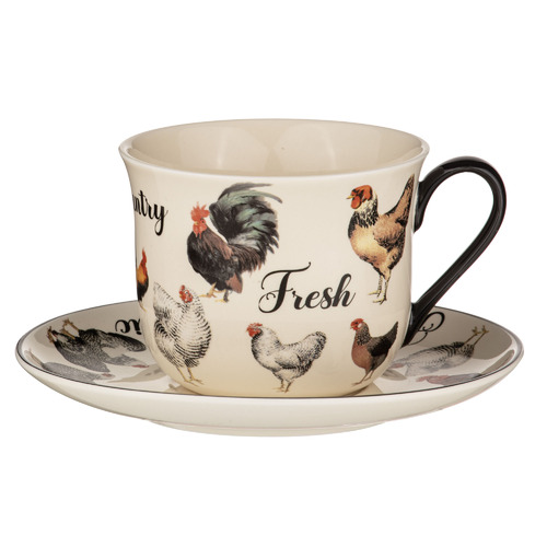 Heartland 400ml New Bone China Cup & Saucer