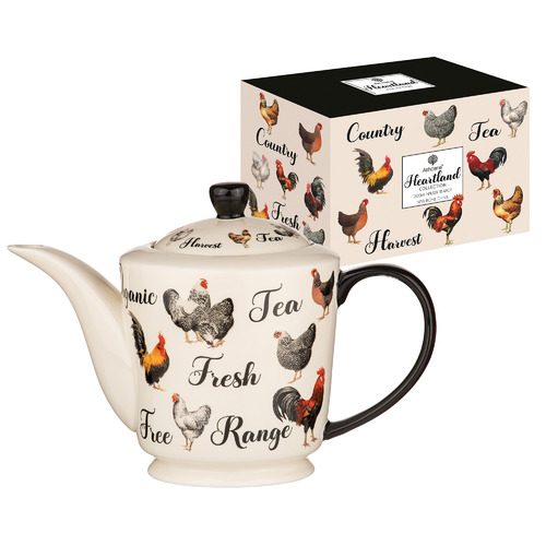 Heartland 1L New Bone China Teapot with Infuser