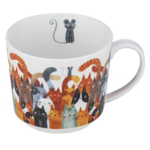 Quirky Cats Fur Friends 280ml New Bone China Cup & Saucer