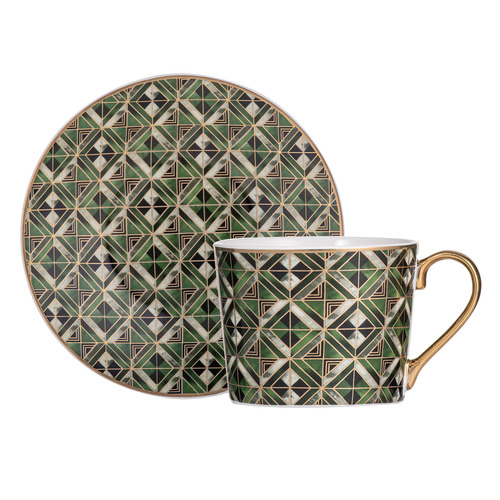 2 Piece Decadence New Bone China Cup & Saucer Set