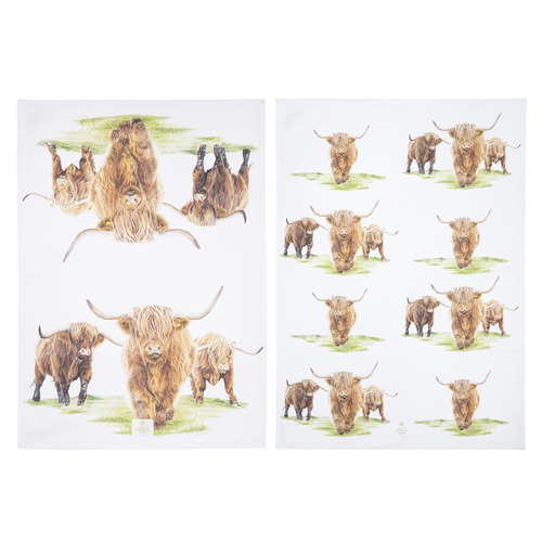 2 Piece Highland Herd Kitchen Towel Set