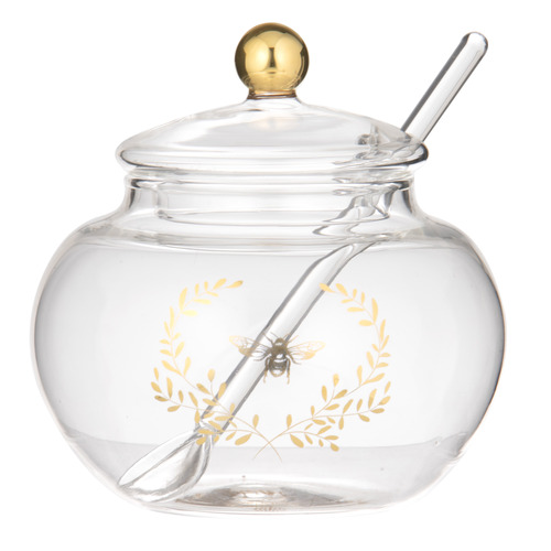 Elegant Bee 350ml Sugar Bowl with Spoon