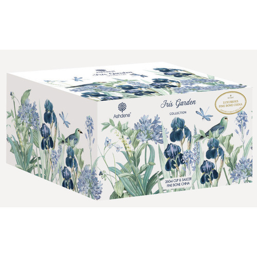 Iris Garden 260ml Teacup & Saucer Set