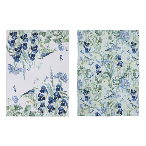 2 Piece Iris Garden Kitchen Towel Set