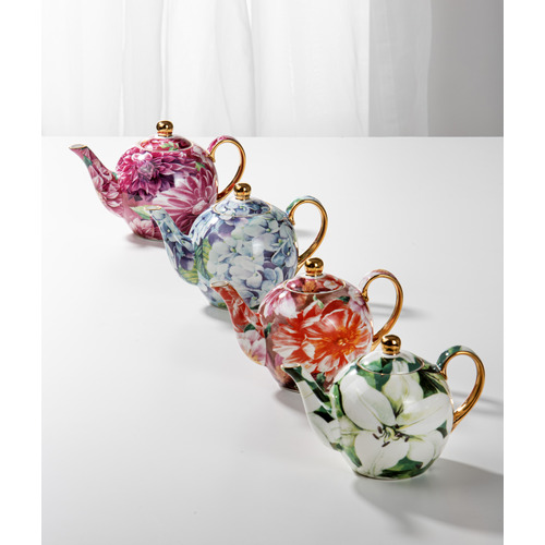 White Lily Bold Blooms 600ml Teapot