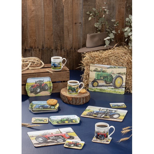 6 Piece Tractors Then & Now Placemat Set