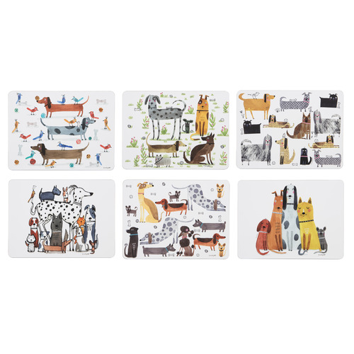 6 Piece Canine Capers Placemat Set