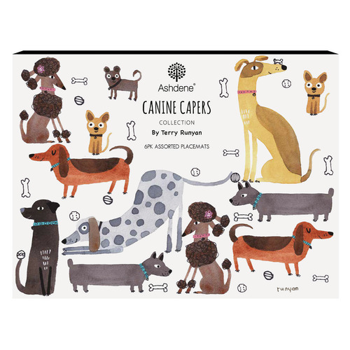 6 Piece Canine Capers Placemat Set