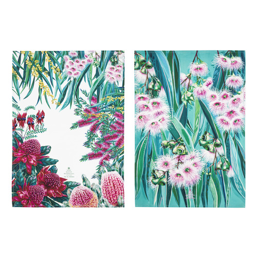 2 Piece Flowering Gum Native Flora Kitchen Towel Set