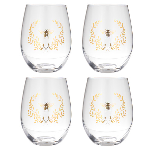 Elegant Bee 570ml Crystal Tumblers