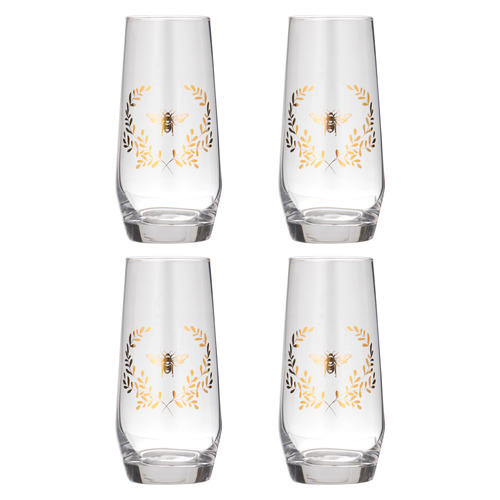 Elegant Bee 470ml Crystal Highball Tumblers