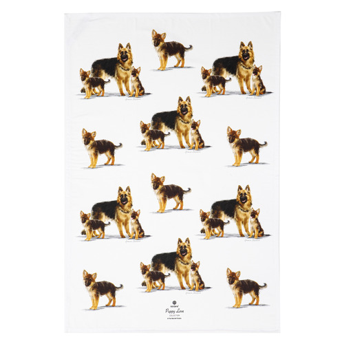 2 Piece German Shepherd Puppy Love Kitchen Towel Set