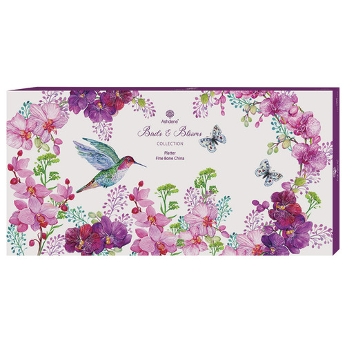 Birds & Blooms Rectangle Platter