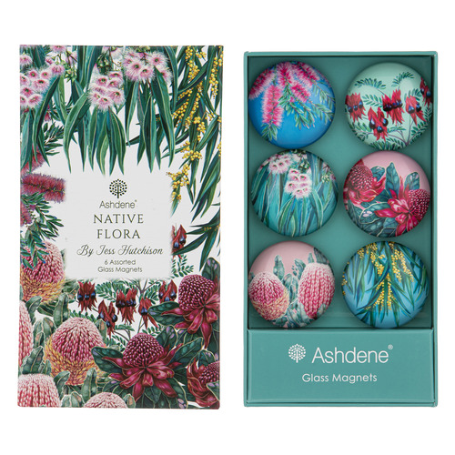 6 Piece Native Flora Magnet Set