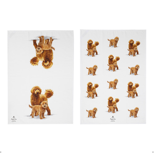 2 Piece Groodle Puppy Love Kitchen Towel Set