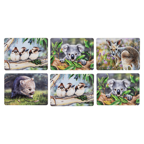 6 Piece Babies of The Bush Placemat Set