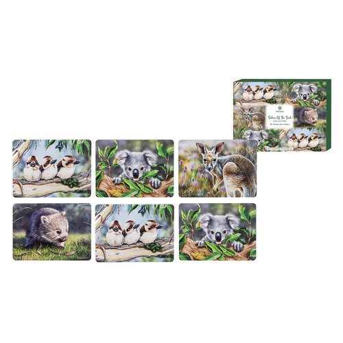 6 Piece Babies of The Bush Placemat Set