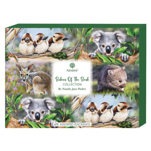 6 Piece Babies of The Bush Placemat Set