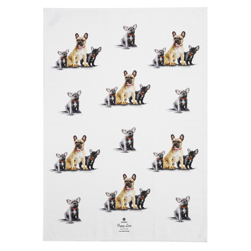 2 Piece French Bulldog Puppy Love French Bulldog Kitchen Towel Set