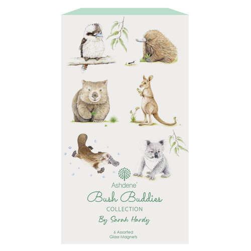 6 Piece Bush Buddies Glass Magnet Set